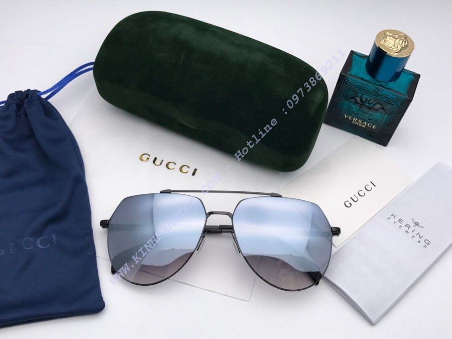 KÍNH MĂT NAM CAO CẤP GUCCI MEN2017 - GUCCI GG8007 SILVER BLACK