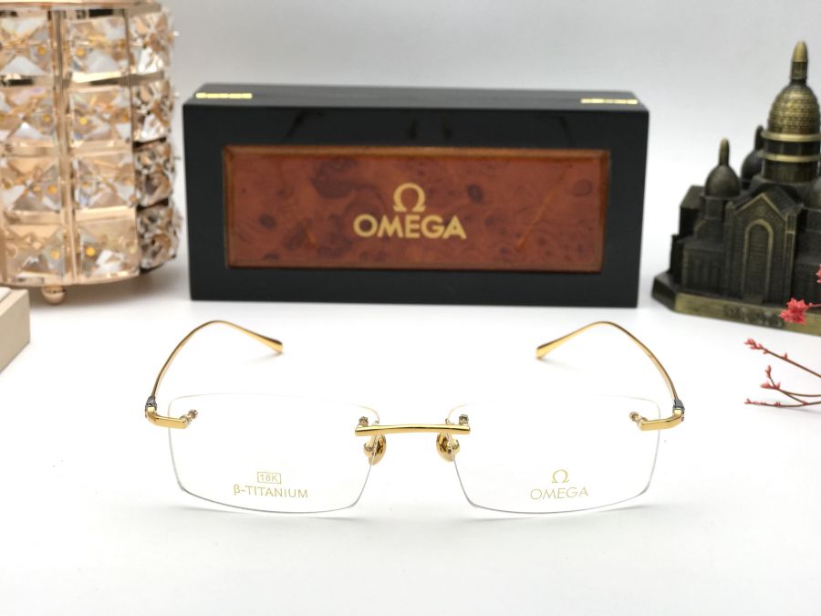 GỌNG KÍNH OMEGA TITANIUM MẠ VÀNG 18K CAO CẤP - OMEGA 511628 TITANIUM 18K GOLD