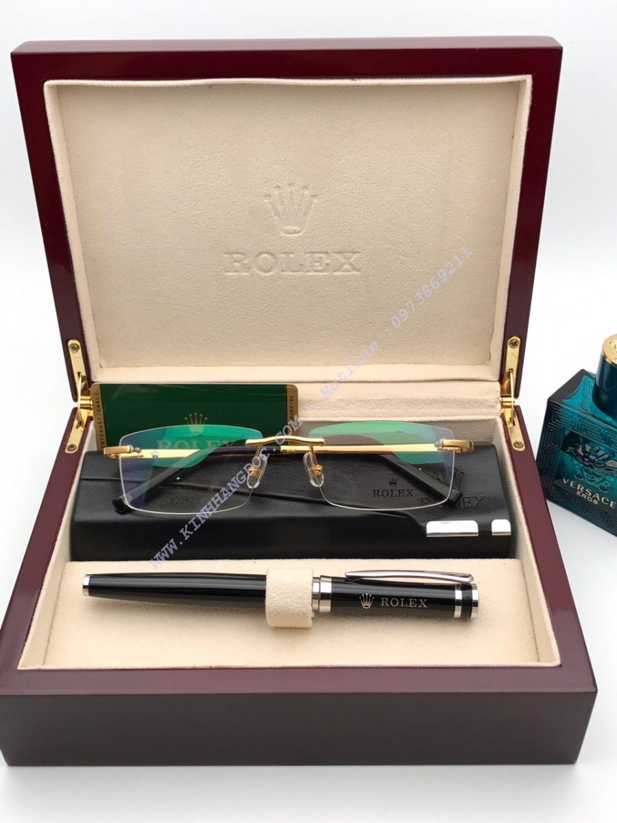 GỌNG KÍNH ROLEX TITANIUM MẠ VÀNG 18K CAO CẤP - ROLEX K226233 TITANIUM 18K GOLD