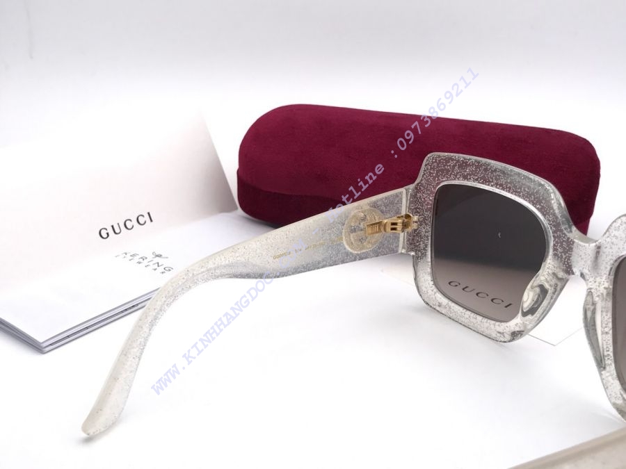 KÍNH MẮT NỮ GUCCI SIÊU CẤP - GUCCI SQUARE FRAME ACETATE GG0053/S 002 TIGER BROWN