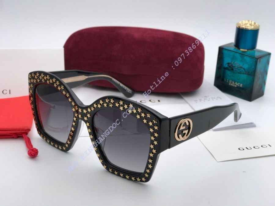 KÍNH MẮT NỮ GUCCI SIÊU CẤP - GUCCI SQUARE FRAME ACETATE GG3870/S BLACK