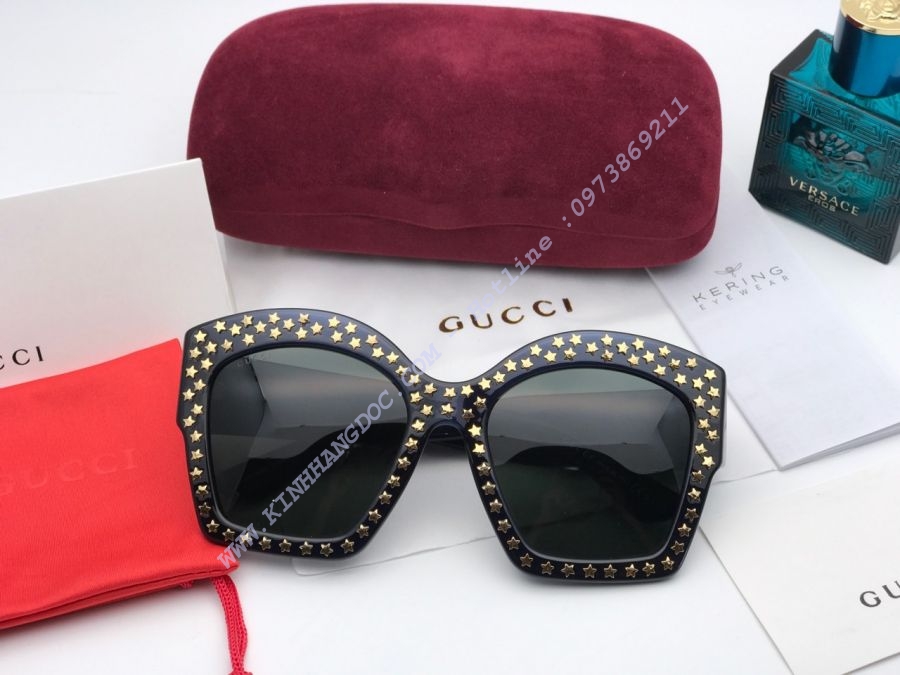 KÍNH MẮT NỮ GUCCI SIÊU CẤP - GUCCI SQUARE FRAME ACETATE GG3870/S CVBNN BLUE