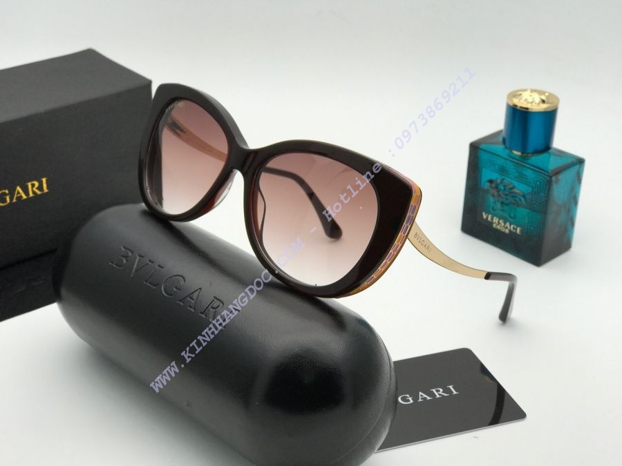 KÍNH MẮT NỮ CAO CẤP BVLGARI HOTGIRL 2018 BLACK BROWN