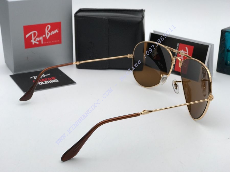 KÍNH MẮT RAYBAN GẤP - RAYBAN FLODING AVIATOR BROWN