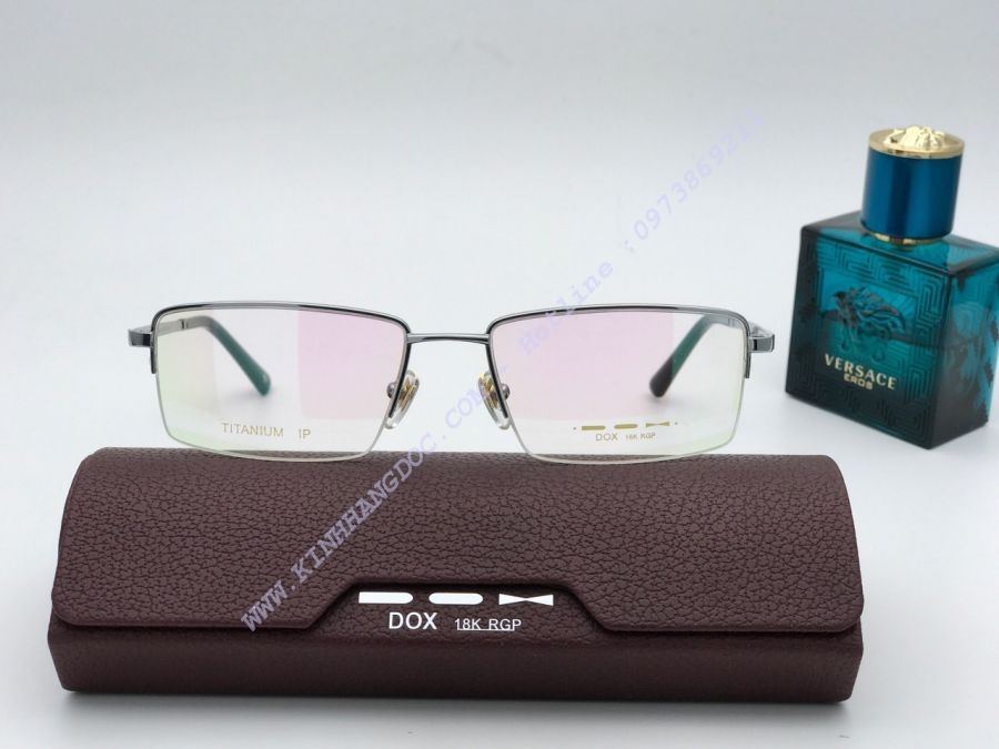 GỌNG KÍNH CÂO CẤP HÀN QUỐC DOX MẠ VÀNG 18K GOLD TITANIUM - DOX D13159 SILVER KOREA DESIGN