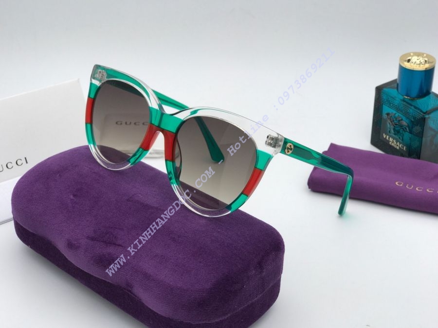 KÍNH MẮT NỮ GUCCI CAO CẤP - GUCCI COLLECTION 2018 GG1079SA GREEN WHITE