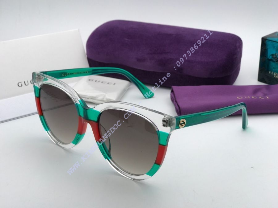 KÍNH MẮT NỮ GUCCI CAO CẤP - GUCCI COLLECTION 2018 GG1079SA GREEN WHITE