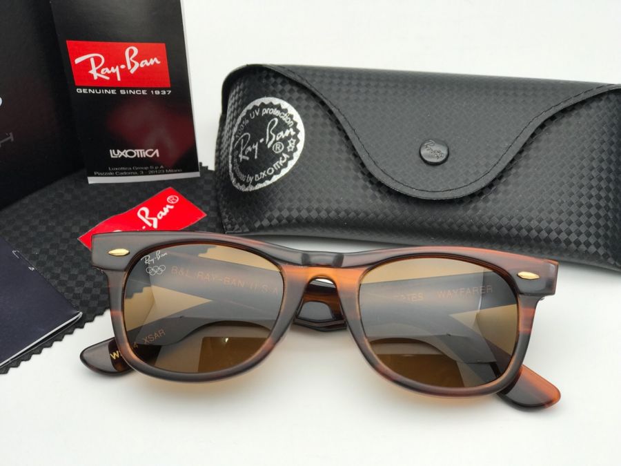 KÍNH MẮT RAYBAN ATLANTA 1996 U.S OLYMPIC SERIES  BROWN WAYFARER BROWN