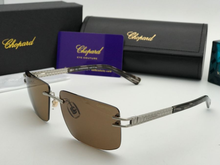 KÍNH MẮT CAO CẤP CHOPARD TITANIUM VCHB29 SILVER BROWN - POLARIED LENS