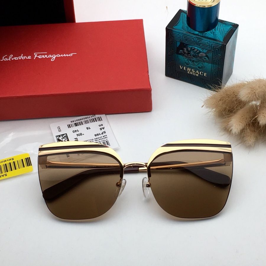 KÍNH MẮT NỮ CAO CẤP SALVATORE FERRAGAMOR SF166 MÀU NÂU TRÀ