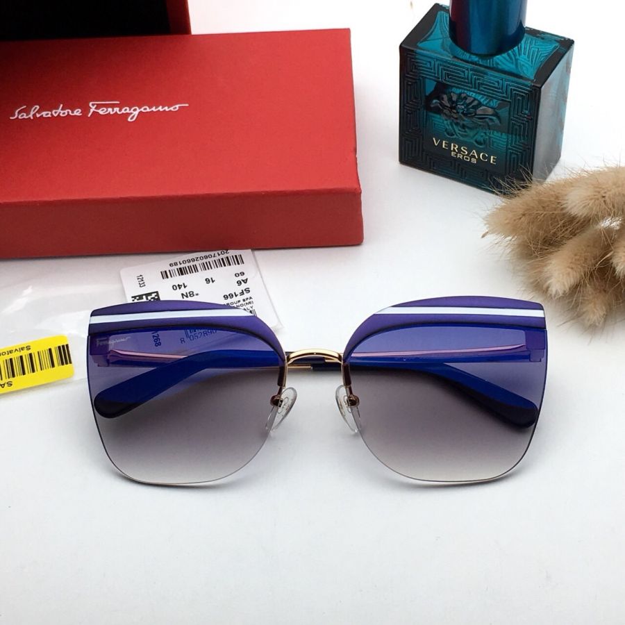 KÍNH MẮT NỮ CAO CẤP SALVATORE FERRAGAMOR SF166 MÀU VÁNG XANH NƯỚC BIỂN