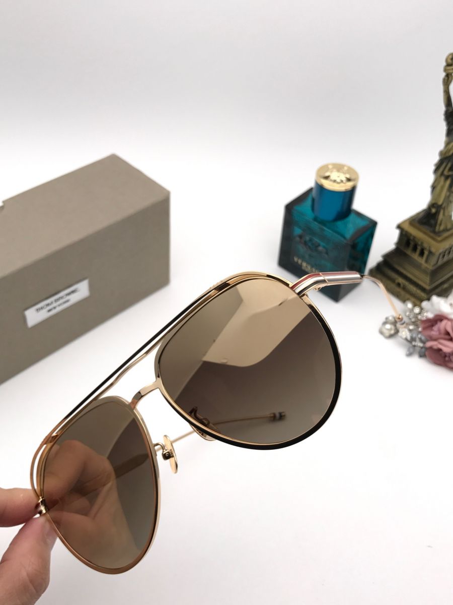 KÍNH MẮT CAO CẤP THOMBROWNE  TITANIUM TB-114A GOLD MIRROR