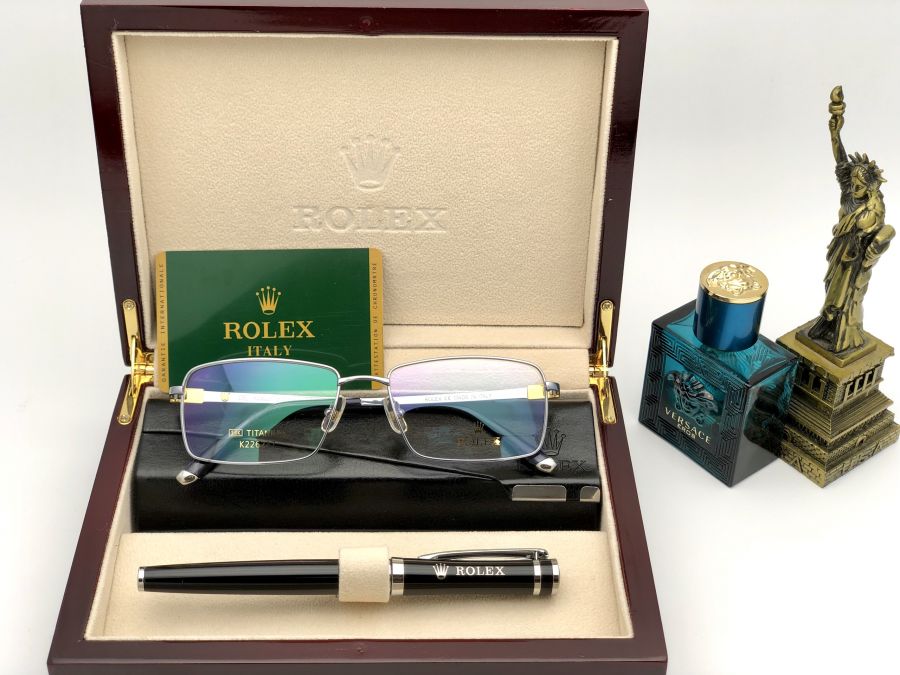 GỌNG KÍNH CẬN ROLEX TITANIUM MẠ VÀNG 18K - KÍNH CẬN ROLEX K226237 TITANIUM 18K SILVER