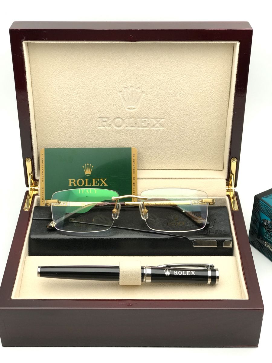 GỌNG KÍNH CẬN ROLEX TITANIUM MẠ VÀNG 18K - KÍNH CẬN ROLEX K226241 TITANIUM 18K GOLD