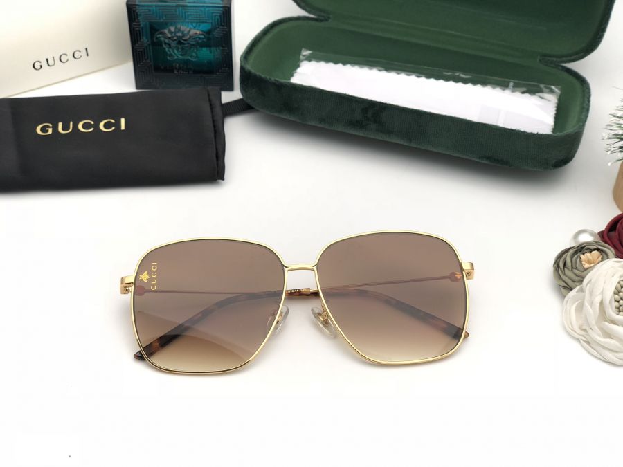 KÍNH MẮT HOTGIRL CAO CẤP GUCCI - GG0394SK GOLD BROWN