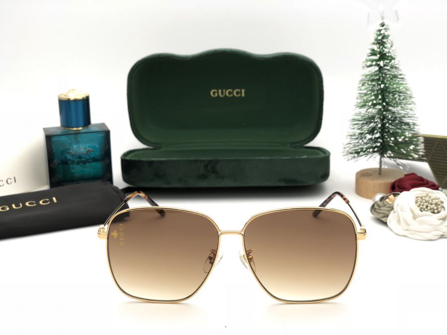 KÍNH MẮT HOTGIRL CAO CẤP GUCCI - GG0394SK GOLD BROWN