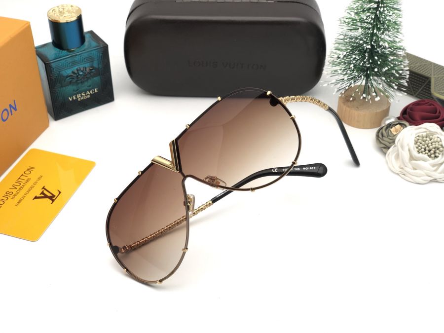 KÍNH MẮT NỮ CAO CẤP LOUIS VUITTON - RG1187 GOLD BROWN