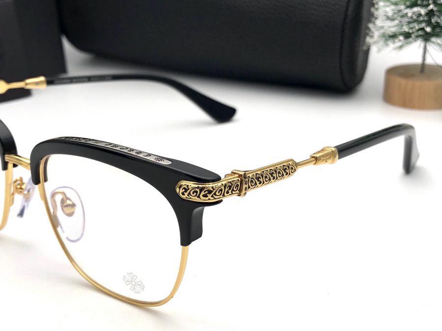 GỌNG KÍNH CẬN CAO CẤP CHROME HEARTS - VERTICAL II GOLD BLACK