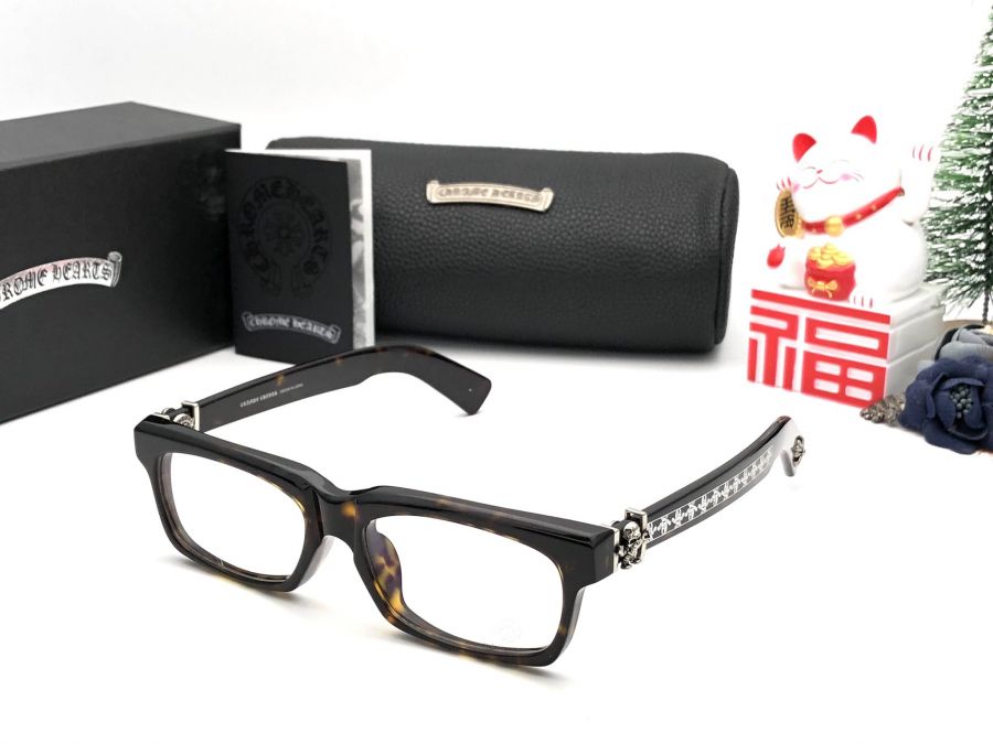 GỌNG KÍNH CẬN CAO CẤP CHROME HEARTS FOTI.H.T BONE SILVER BROWN