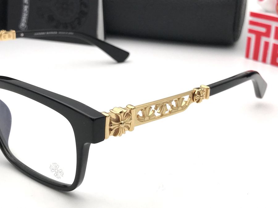 GỌNG KÍNH CẬN CAO CẤP CHROME HEARTS PENETRANUS-I 925 GOLD BLACK