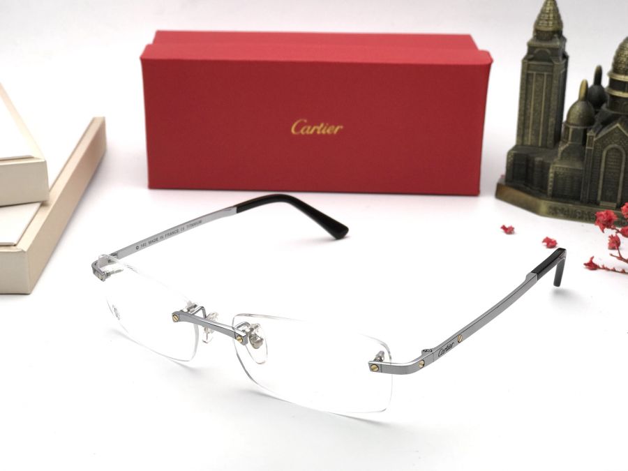 GỌNG KÍNH CẬN CARTIER TITANIUM 23KGP - T8101092 SILVER