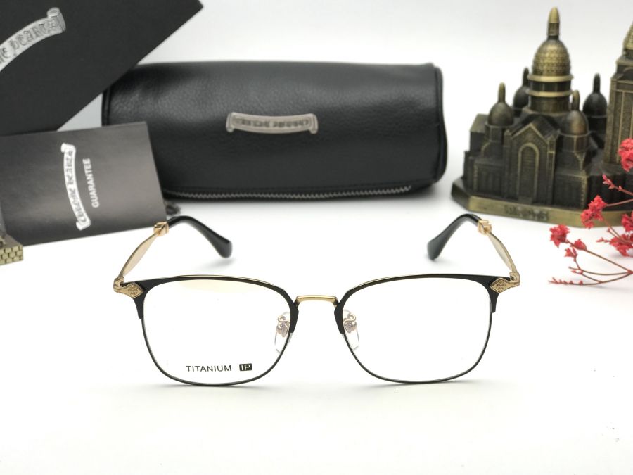 GỌNG KÍNH CẬN CHROME HEARTS TITANIUM - CHROME HEARTS STUDOR-H GOLD BLACK