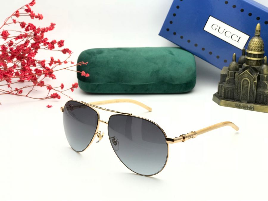 KÍNH MẮT NAM CAO CẤP GUCCI GỖ TRE - GG1122 GOLD BLACK