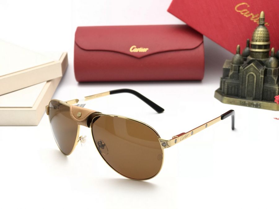 KÍNH MẮT NAM CAO CẤP CARTIER - CARTIER T3463074 GOLD BROWN