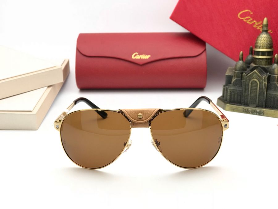 KÍNH MẮT NAM CAO CẤP CARTIER - CARTIER T3463074 GOLD BROWN