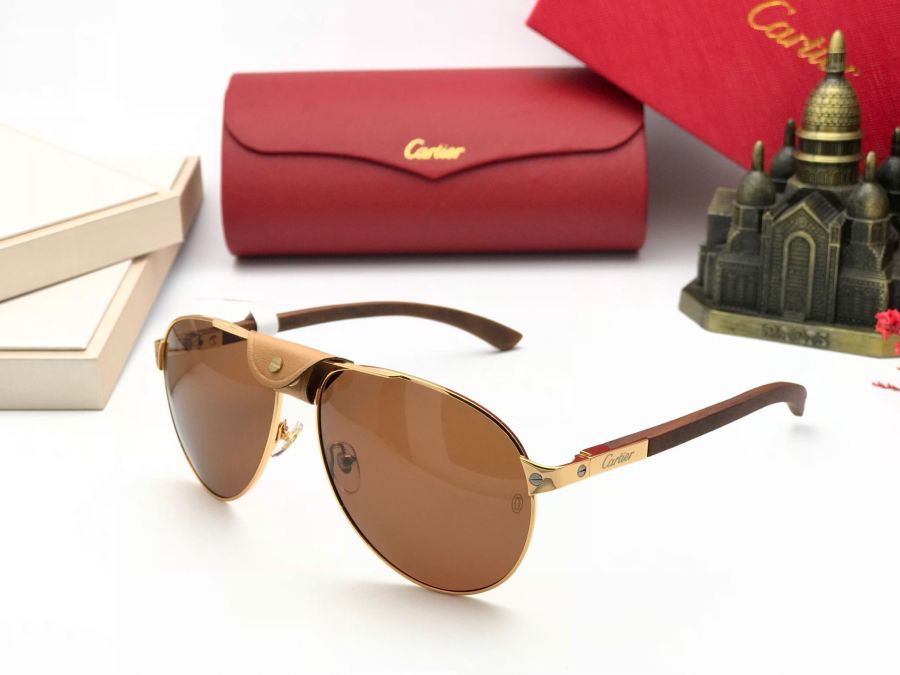 KÍNH MẮT NAM CAO CẤP CARTIER - CARTIER T8200866 GOLD BROWN