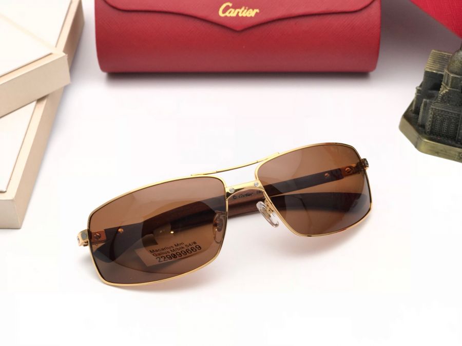 KÍNH MẮT NAM CAO CẤP CARTIER - CARTIER T8200912 GOLD BROWN