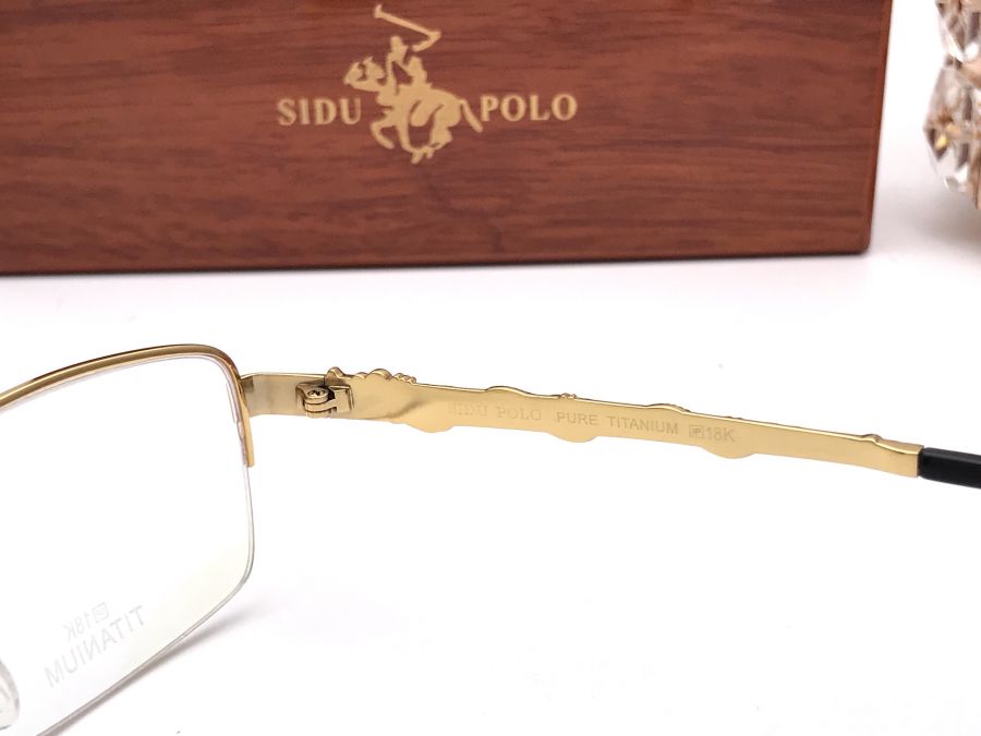 GỌNG KÍNH HÀNG HIỆU SIDU POLO TITANIUM CAO CẤP - SIDU POLO P-6806 GOLD