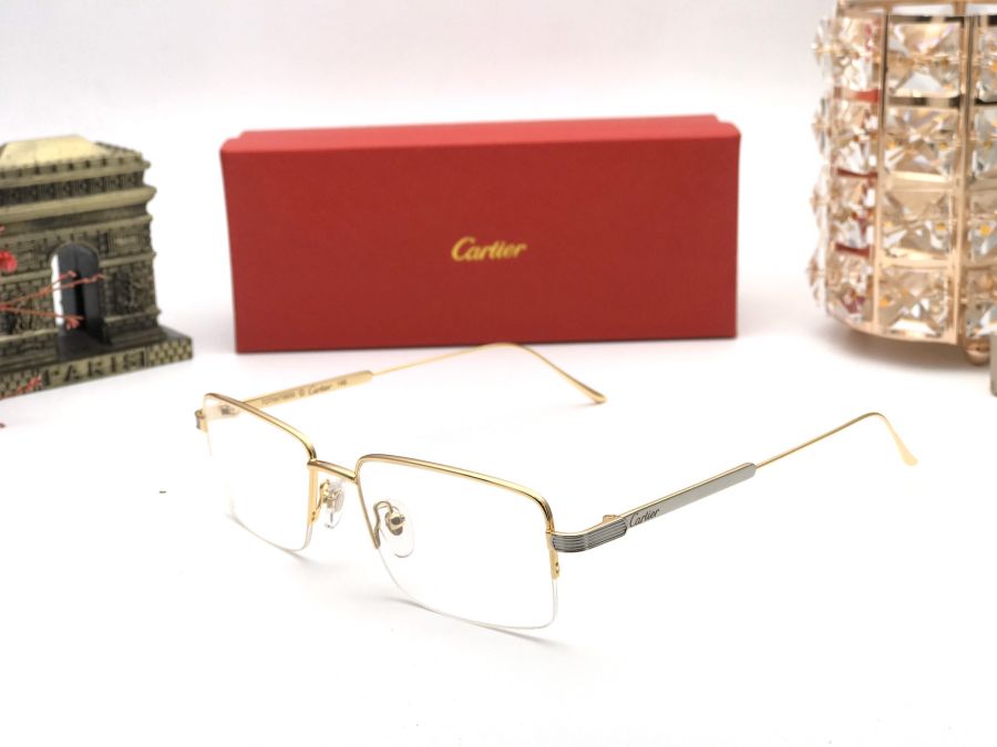 GỌNG KÍNH CẬN CAO CẤP CARTIER TITANIUM - CARTIER CT00120 GOLD SILVER