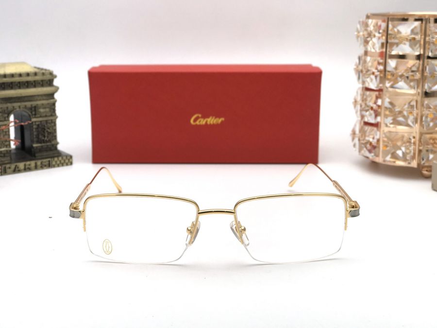 GỌNG KÍNH CẬN CAO CẤP CARTIER TITANIUM - CARTIER CT00120 GOLD SILVER