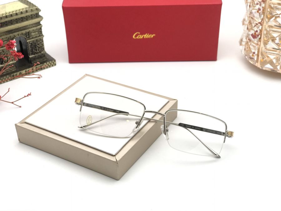 GỌNG KÍNH CẬN CAO CẤP CARTIER TITANIUM - CARTIER CT00120 SILVER