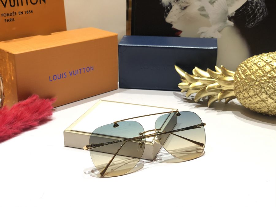 KÍNH MẮT NAM CAO CẤP NEW LOUIS VUITTON - LOUIS VUITTON Z0888 GOLD BLUE