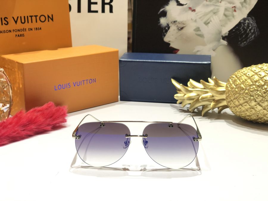 KÍNH MẮT NAM CAO CẤP NEW LOUIS VUITTON - LOUIS VUITTON Z0888 SILVER BLUE LENS