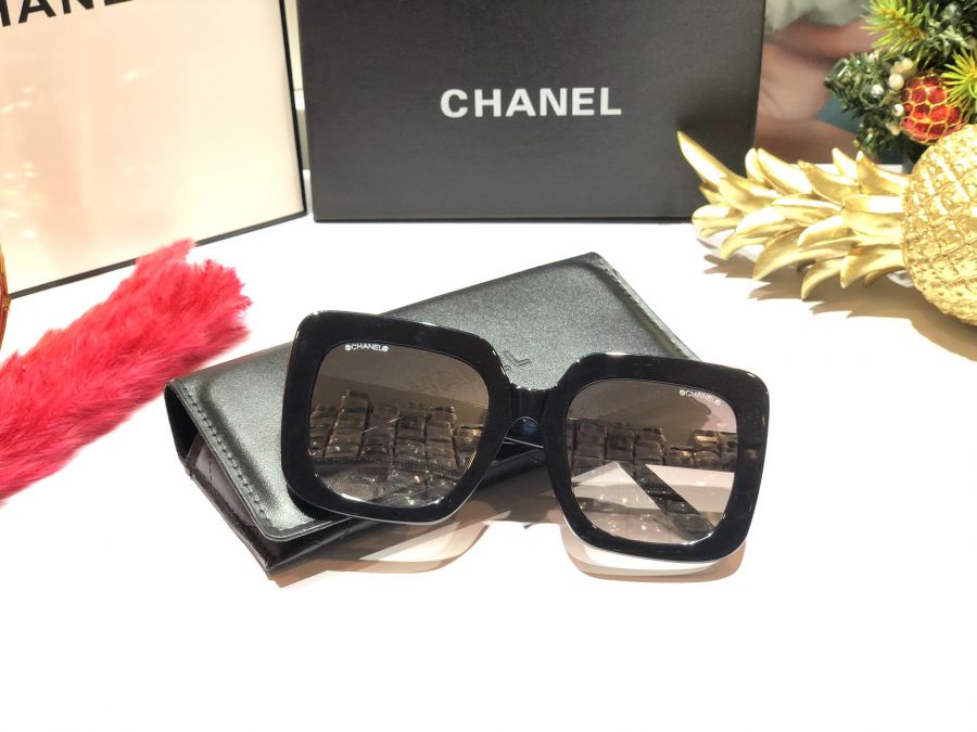 KÍNH MẮT NỮ HOTGIRL CAO CẤP CHANEL - CHANEL CH5408 BLACK SILVER LENS