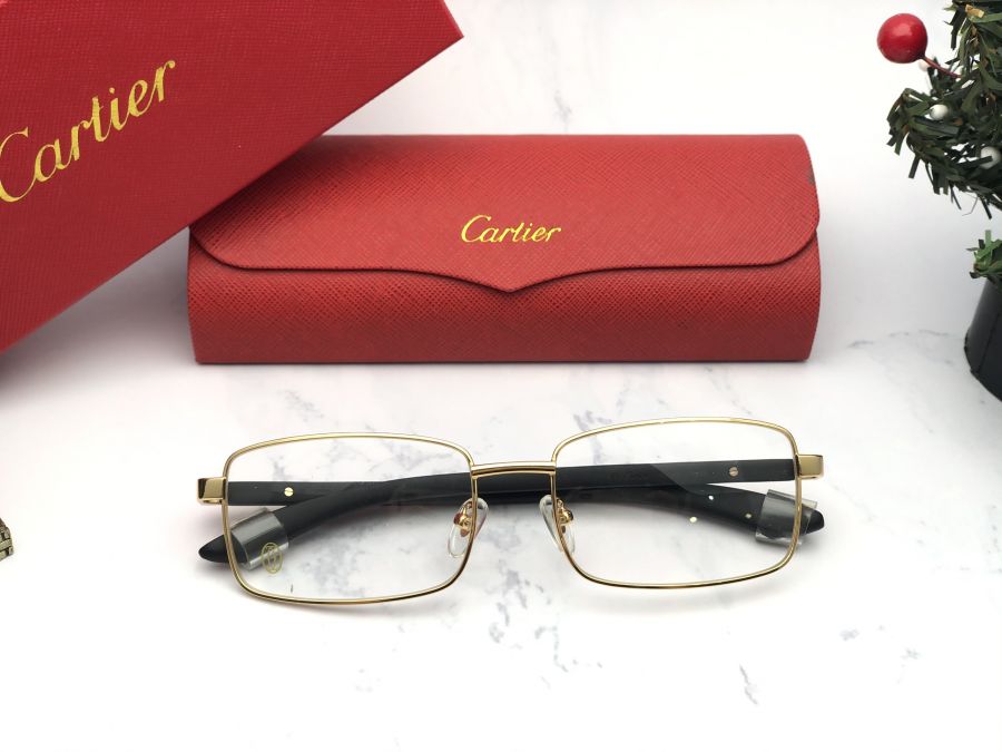GỌNG KÍNH CARTIER TITANIUM - CARTIER T8101024 GOLD BLACK