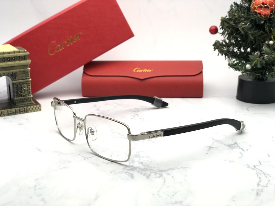 GỌNG KÍNH CARTIER TITANIUM - CARTIER T8101024 SILVER BLACK