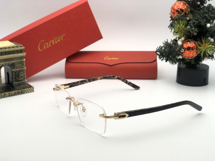 GỌNG KÍNH CARTIER TITANIUM - CARTIER T8101030 GOLD BROWN