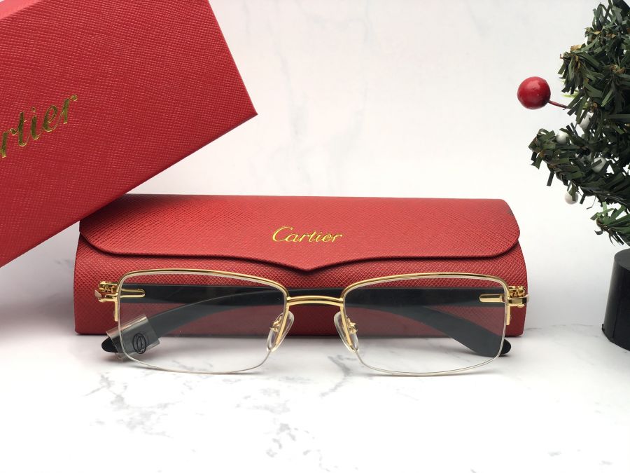 GỌNG KÍNH CARTIER TITANIUM - CARTIER T8101031 GOLD BLACK