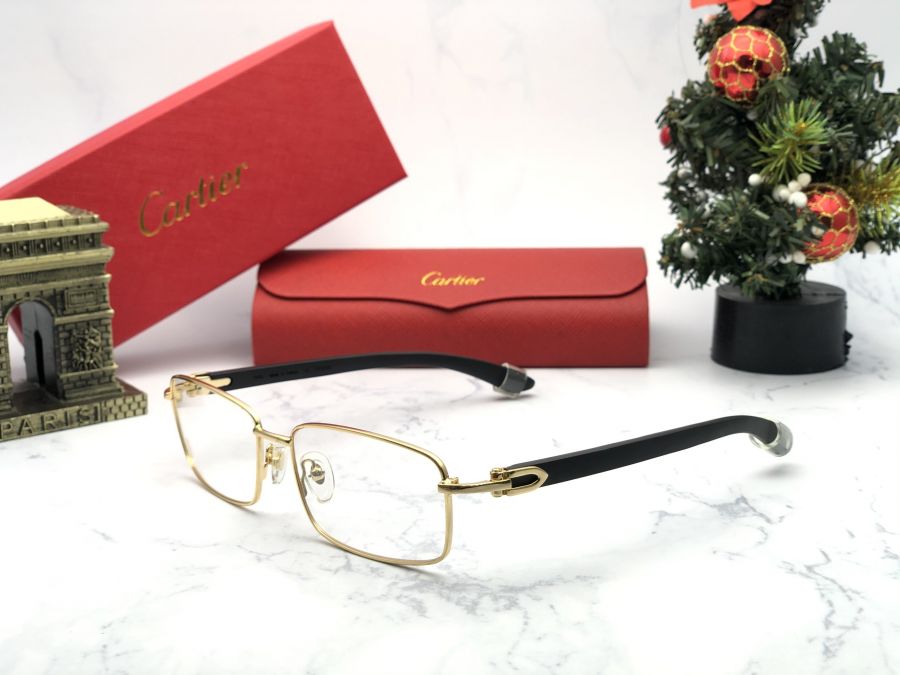 GỌNG KÍNH CARTIER TITANIUM - CARTIER T8101032 GOLD BLACK