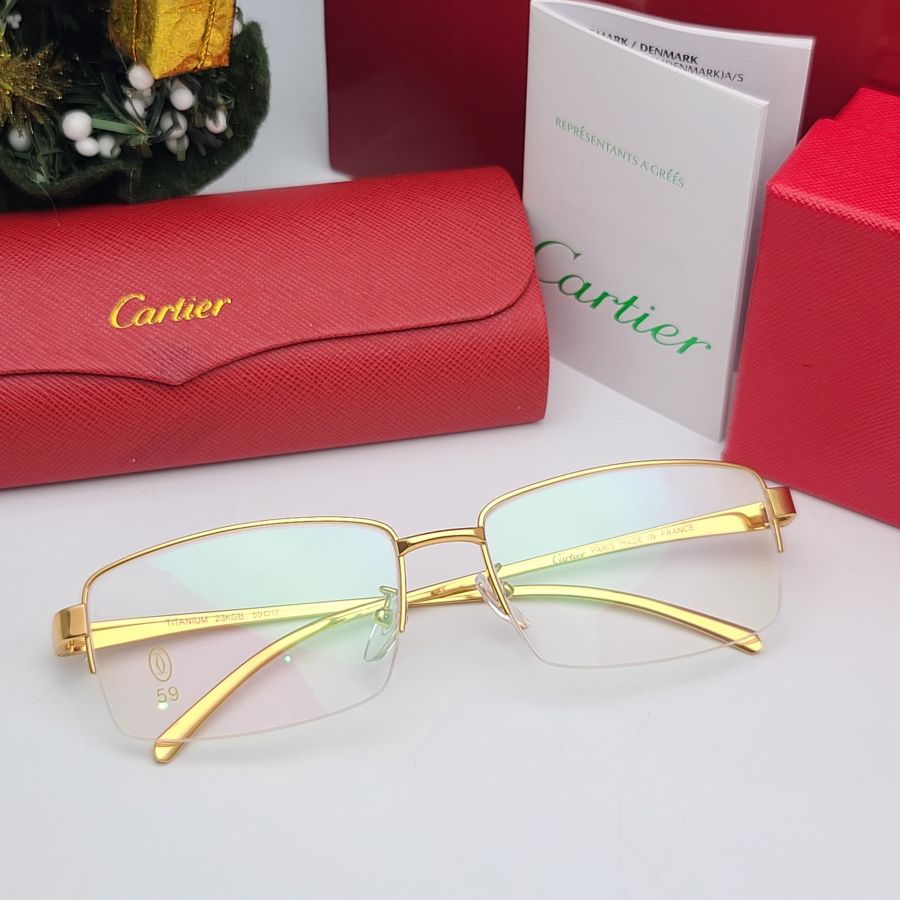 GỌNG KÍNH CARTIER TITAN CAO CẤP - CARTIER T8200644 GOLD