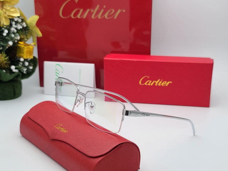 GỌNG KÍNH CARTIER TITAN CAO CẤP - CARTIER T8200644 SILVER