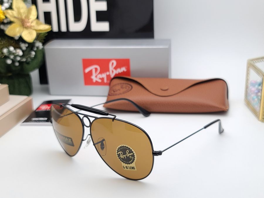 KÍNH RAYBAN 3 CẦU O AVIATOR CHROMAX - CHROMAX GOLD BLACK