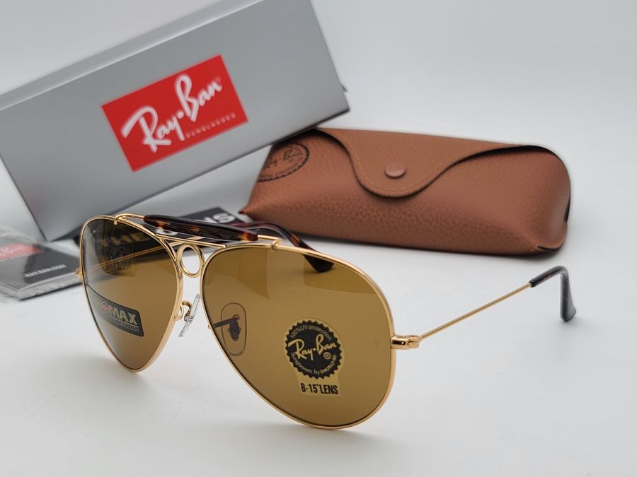 KÍNH RAYBAN 3 CẦU O AVIATOR CHROMAX - CHROMAX GOLD BROWN