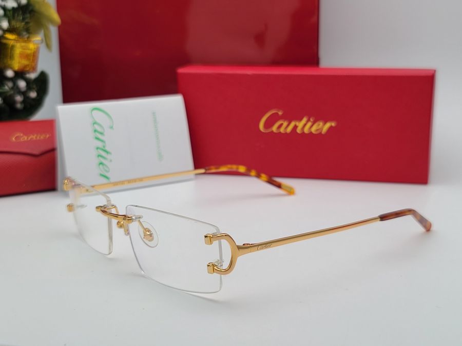 GỌNG KÍNH CARTIER TITANIUM MẠ VÀNG - CARTIER CT5491120 GOLD