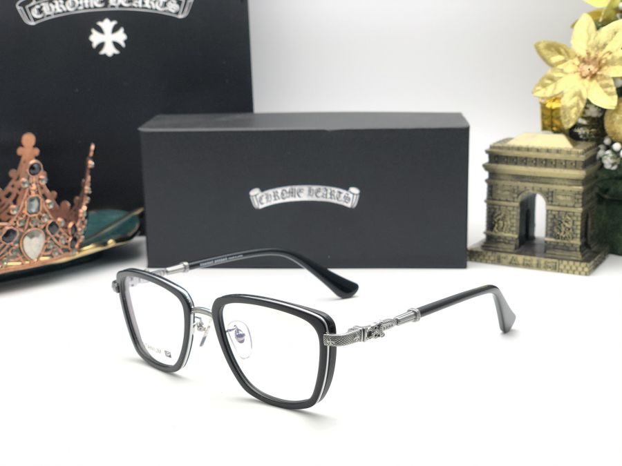 GỌNG KÍNH CHROME HEARTS - CHROME HEARTS CH8118 SILVER BLACK