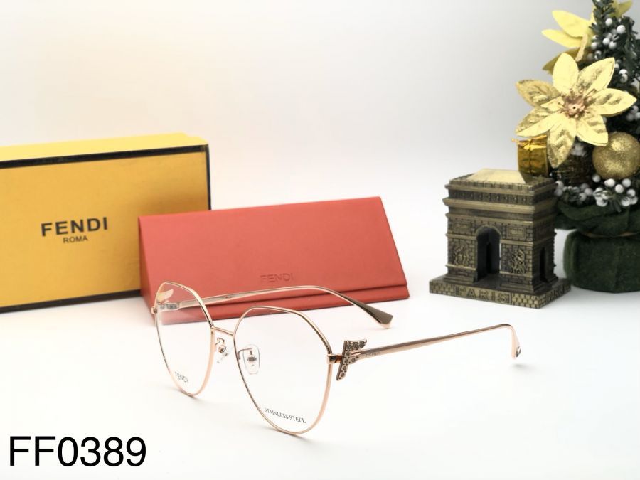 GỌNG KÍNH FENDI MẮT MÈO CAO CẤP - FENDI FF0389/G GOLD PINK